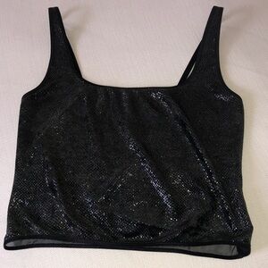 Nordstrom Black Mesh Snake Tank Top